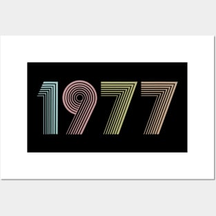 Vintage 1977 43nd Birthday Gift idea Men Women Posters and Art